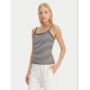 Tommy Jeans Γυναικείο Βαμβακερό T-Shirt με Ράντες ESSENTIAL STRAP TOP DW0DW20675-0AQ(Ριγέ Μαύρο/Λευκό)