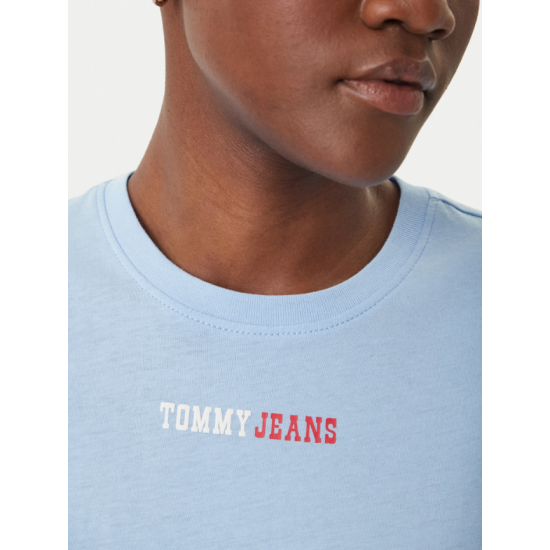 Tommy Jeans Γυναικείο Βαμβακερό T-Shirt ESSENTIAL LOGO 2 TEE EXT REGULAR FIT DW0DW22277-C1T(Γαλάζιο)