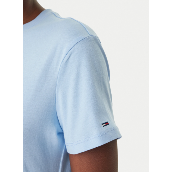 Tommy Jeans Γυναικείο Βαμβακερό T-Shirt ESSENTIAL LOGO 2 TEE EXT REGULAR FIT DW0DW22277-C1T(Γαλάζιο)