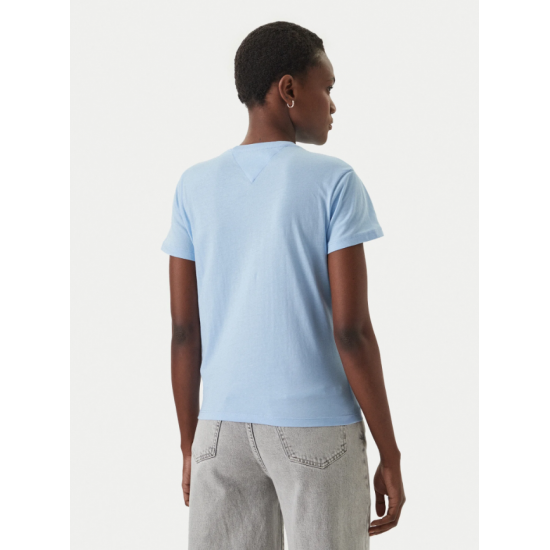 Tommy Jeans Γυναικείο Βαμβακερό T-Shirt ESSENTIAL LOGO 2 TEE EXT REGULAR FIT DW0DW22277-C1T(Γαλάζιο)