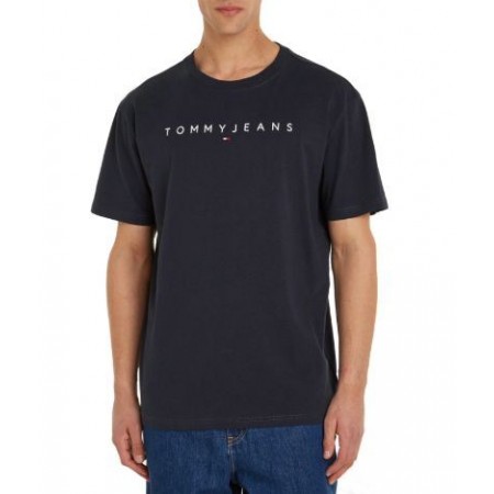 Tommy Jeans Ανδρικό T-shirt Regular Fit Linear Logo Tee DM0DM17993-C1G (Μπλε)