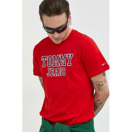 Tommy Jeans Ανδρικό T-shirt Essential TJ Tee DM0DM16405-XNL (Κόκκινο)