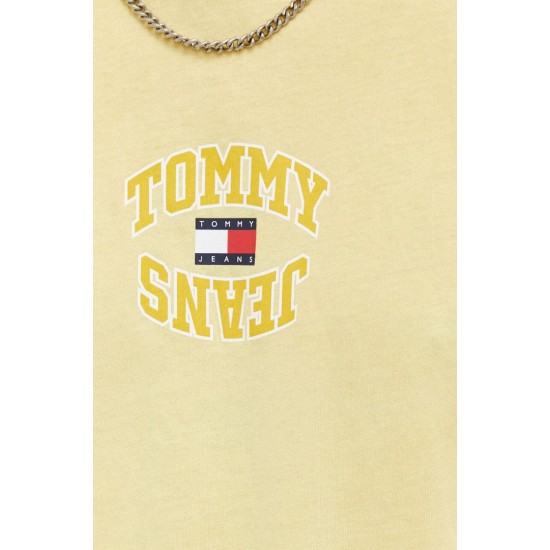 Tommy Jeans Ανδρικό T-shirt Classic Arched Logo Tee DM0DM16227-ZHO (Κίτρινο)