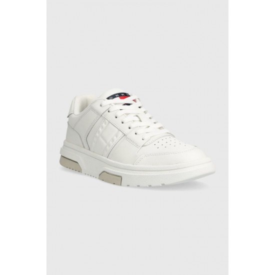 Tommy Jeans Γυναικεία Παπούτσια The Brooklyn Leather Sneakers EN0EN02475-YBL (Λευκό)