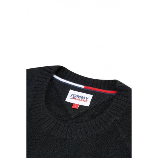 Tommy Jeans Ανδρικό Πλεκτό Regular Fit Reglan Sweater DM0DM17756-BDS (Μαύρο)