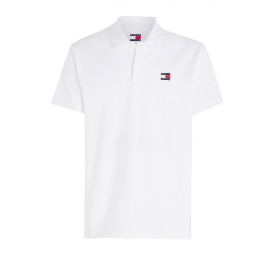 Tommy Jeans Ανδρική Μπλούζα Polo Regular Fit Badge Polo DM0DM18314-YBR (Λευκό)