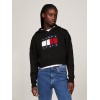 Tommy Jeans Γυναικείο Πλεκτό Center Flag Knit Cable Hoodie DW0DW16528-BDS (Μαύρο)