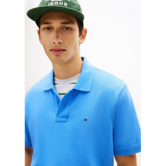Tommy Jeans Ανδρικό T-Shirt με Γιακά Polo Regular Fit DM0DM22711-C38(Μπλε)