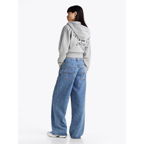 TOMMY JEANS Γυναικείο Jean Charlie Mid Loose Wide Led DW0DW19755-1A5 (Denim Blue)