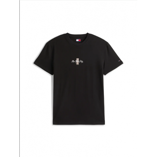 Tommy Jeans Ανδρικό T-Shirt SICN BLOCK SS TEE Regular Fit DM0DM22532-BDS(Μαύρο)