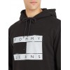 Tommy Jeans Ανδρικό Φούτερ TJM Regular Flag Spray Hoodie DM0DM17911-BDS (Μαύρο)