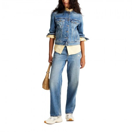 TOMMY JEANS Γυναικείο Jean Layla Slim Straight Τζιν DW0DW19772-1A5 (Denim Blue)