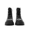 Tommy Jeans Γυναικείο Δερμάτινο Μποτάκι Chunky Biker Boots EN0EN02404-BDS (Μαύρο)