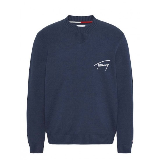 Tommy Jeans Ανδρικό Πουλόβερ Signature (Navy)