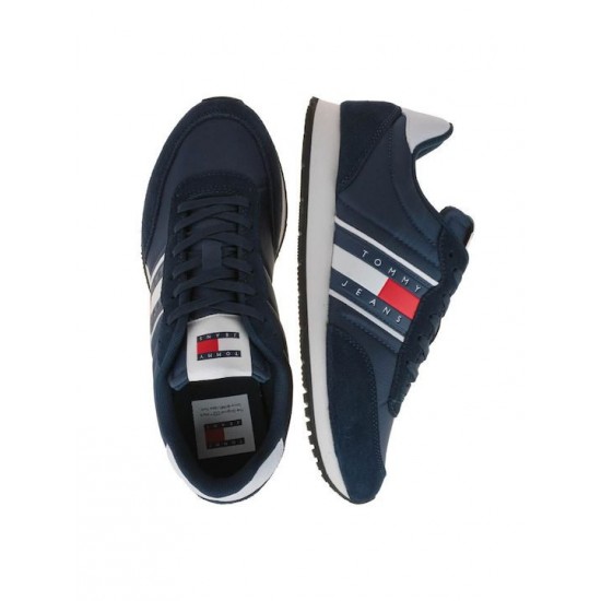 Tommy Jeans Ανδρικά Παπούτσια Runner Casual Essentials Sneakers EM0EM01351-C1G (Μπλε)