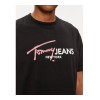 Tommy Jeans Ανδρικό T-shirt Reg Fit Spray Pop Colour Tee DM0DM18572-BDS (Μαύρο)