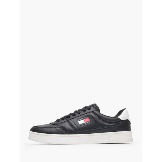 Tommy Jeans Ανδρικά Δερμάτινα Παπούτσια Greenwich EM0EM01574-BDS (Μαύρο)