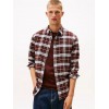 TOMMY JEANS Ανδρικό Βαμβακερό Πουκάμισο Καρό Regular Fit Flannel Shirt DM0DM22024-GS7(Καφέ)