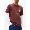 Tommy Jeans Ανδρικό Βαμβακερό T-shirt Novelty Tee Relaxed Fit DM0DM22060-GS7 Rich Brown(Καφέ)