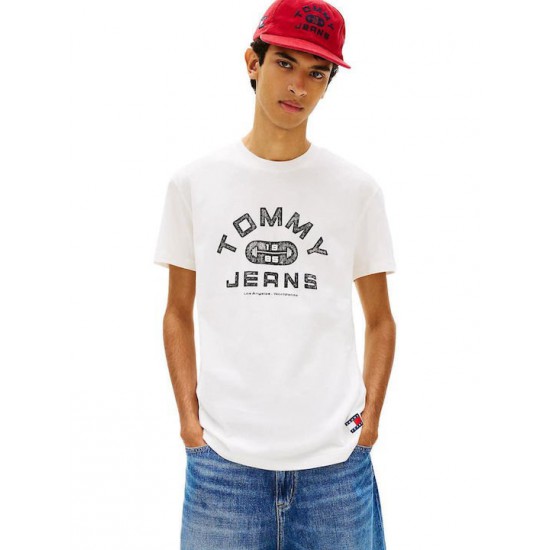 Tommy Jeans  Ανδρικό T-Shirt TJ GYM SS TEE Regular Fit DM0DM22551-YBL(Λευκό)