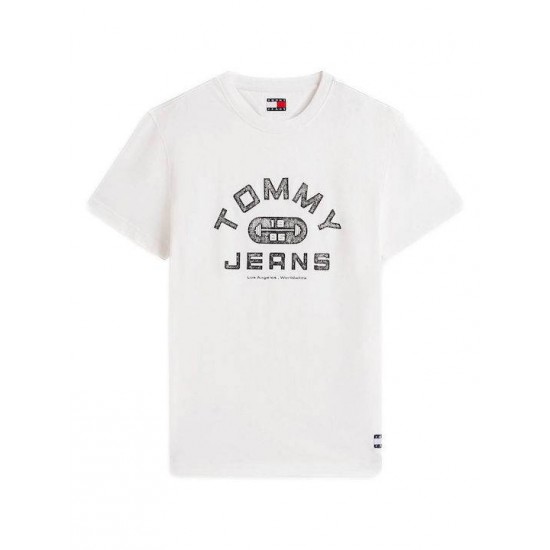 Tommy Jeans  Ανδρικό T-Shirt TJ GYM SS TEE Regular Fit DM0DM22551-YBL(Λευκό)