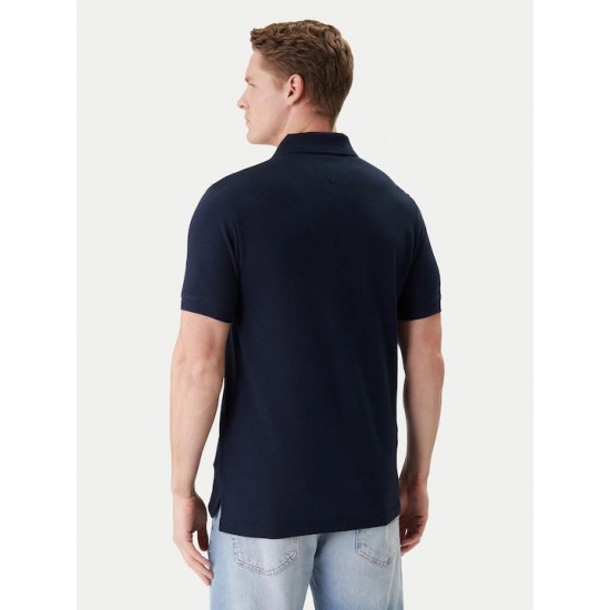 Tommy Jeans Ανδρικό T-Shirt με Γιακά Polo Regular Fit DM0DM22711-C1G(Navy)