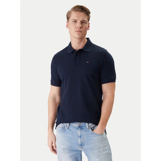 Tommy Jeans Ανδρικό T-Shirt με Γιακά Polo Regular Fit DM0DM22711-C1G(Navy)