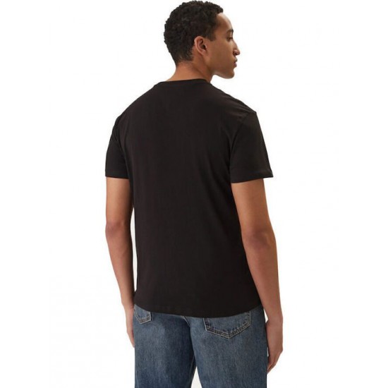 Tommy Jeans  Ανδρικό T-Shirt LINEAR LOGO TEE Regular Fit DM0DM20744-SEV(Μαύρο/Πορτοκαλί)