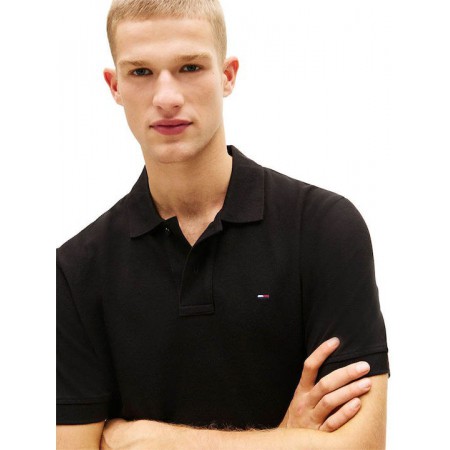 Tommy Jeans Ανδρικό T-Shirt με Γιακά Polo Regular Fit DM0DM22711-BDS(Μαύρο)