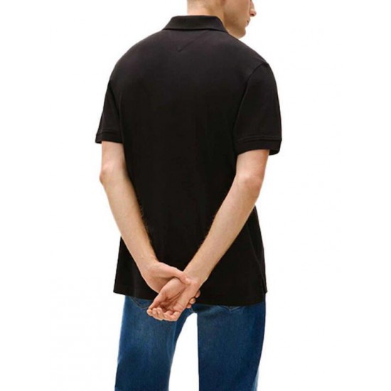 Tommy Jeans Ανδρικό T-Shirt με Γιακά Polo Regular Fit DM0DM22711-BDS(Μαύρο)