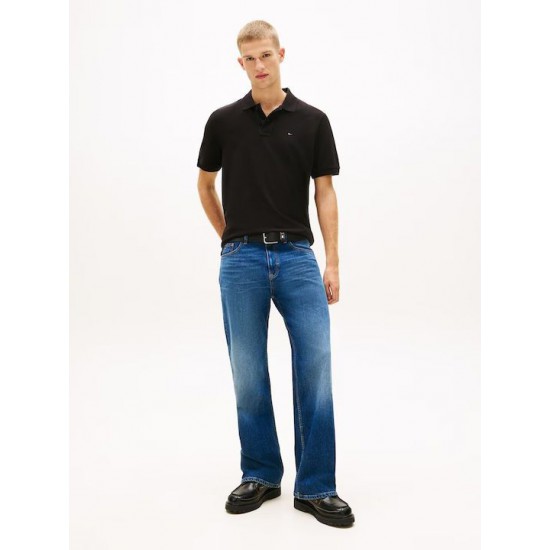 Tommy Jeans Ανδρικό T-Shirt με Γιακά Polo Regular Fit DM0DM22711-BDS(Μαύρο)
