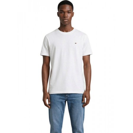 Tommy Jeans Ανδρικό Βαμβακερό T-Shirt FLAG TEE Regular Fit DM0DM22504-YBL(Λευκό)