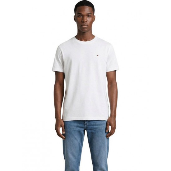 Tommy Jeans Ανδρικό Βαμβακερό T-Shirt FLAG TEE Regular Fit DM0DM22504-YBL(Λευκό)