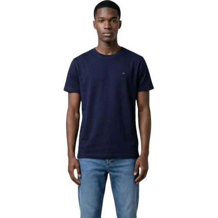 Tommy Jeans Ανδρικό Βαμβακερό T-Shirt FLAG TEE Regular Fit DM0DM22504-C1G(Navy)