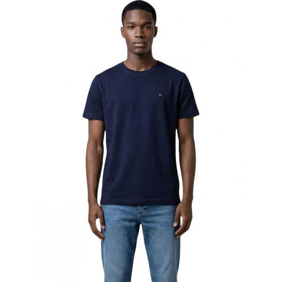 Tommy Jeans Ανδρικό Βαμβακερό T-Shirt FLAG TEE Regular Fit DM0DM22504-C1G(Navy)