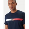 Tommy Jeans Ανδρικό T-Shirt Βαμβακερό SIGNATURE STRIPE TEE Regular Fit DM0DM22539-C1G(Navy)