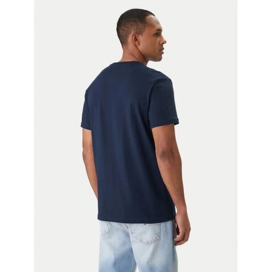 Tommy Jeans Ανδρικό T-Shirt Βαμβακερό SIGNATURE STRIPE TEE Regular Fit DM0DM22539-C1G(Navy)