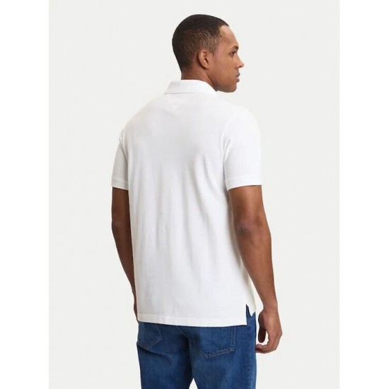 Tommy Jeans Ανδρικό T-Shirt με Γιακά Polo Regular Fit DM0DM22711-YBL(Λευκό)