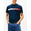 Tommy Jeans Ανδρικό T-Shirt Βαμβακερό SIGNATURE STRIPE TEE Regular Fit DM0DM22539-C1G(Navy)