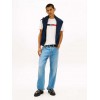 Tommy Jeans Ανδρικό T-Shirt Βαμβακερό SIGNATURE STRIPE TEE Regular Fit DM0DM22539-YBL(Ecru)