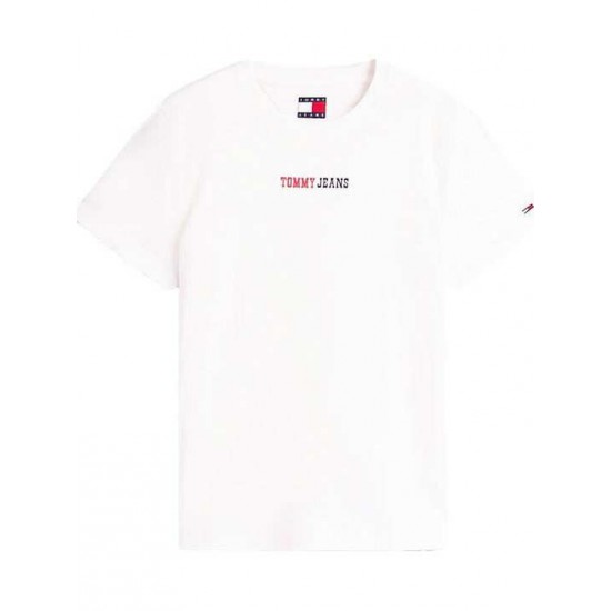 Tommy Jeans  Γυναικείο Βαμβακερό T-Shirt ESSENTIAL LOGO 2 TEE EXT REGULAR FIT DW0DW22277-YBL(Λευκό)