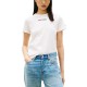 Tommy Jeans  Γυναικείο Βαμβακερό T-Shirt ESSENTIAL LOGO 2 TEE EXT REGULAR FIT DW0DW22277-YBL(Λευκό)