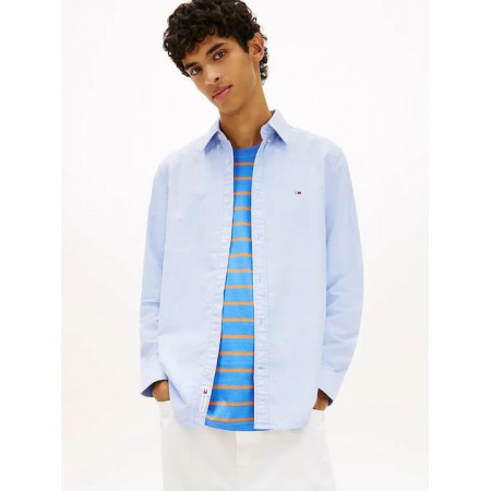 Tommy Jeans Ανδρικό Πουκάμισο Regular Fit Oxford Shirt DM0DM21298-C38 Blue Twillight (Σιελ)