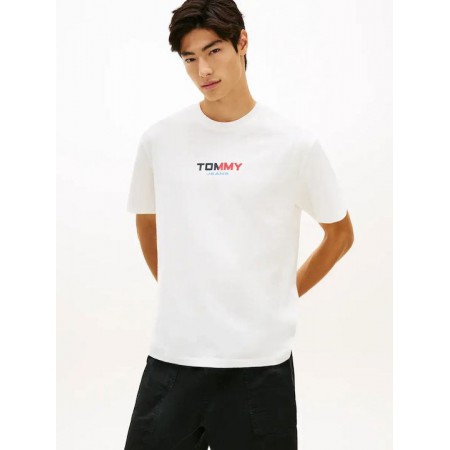 Tommy Jeans Ανδρικό T-Shirt SIGNATURE BLOCK TEE EXT DM0DM22534-YBL(Λευκό)