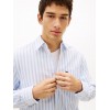 Tommy Jeans  Ανδρικό Πουκάμισο OXFORD STRIPE SHIRT REGULAR FIT DM0DM22790-C38(Λευκό\Γαλάζιο)