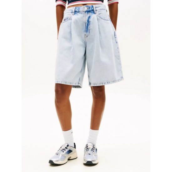 Tommy Jeans Γυναικείο Denim Charlie LS Short Pleat DW0DW22709-1AB(Light Denim)