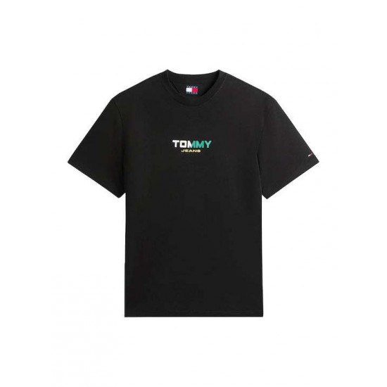 Tommy Jeans Ανδρικό T-Shirt SIGNATURE BLOCK TEE EXT DM0DM22534-BDS(Μαύρο)