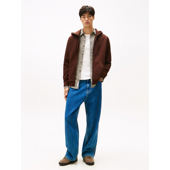 Tommy Jeans Ανδρική Ζακέτα Φούτερ Regular Zip Fleece Hoodie DM0DM020743-GS7 (Καφέ)