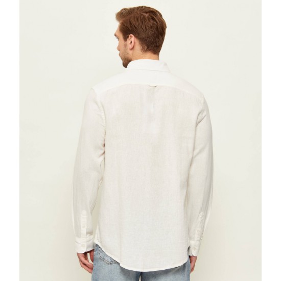 Tommy Jeans  Ανδρικό Λινό Πουκάμισο LINEN BLEND Regular Fit DM0DM22761-YBL(Ecru)