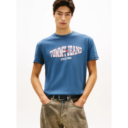 Tommy Jeans  Ανδρικό T-Shirt LA WAVING FLAG EXT Regular Fit DM0DM22520-C1G(Μπλε)
